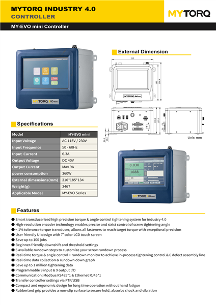 MY-EVO mini Controller Catal