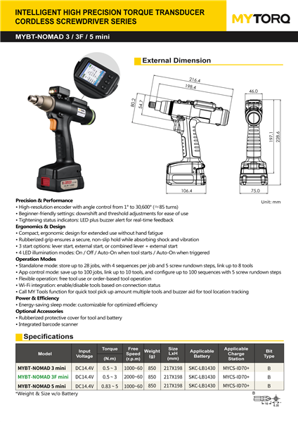 MYBT-NOMAD 3 / 3F / 5 mini C