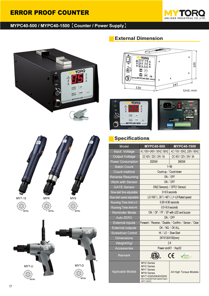 MYPC40-1500 Catálogo
