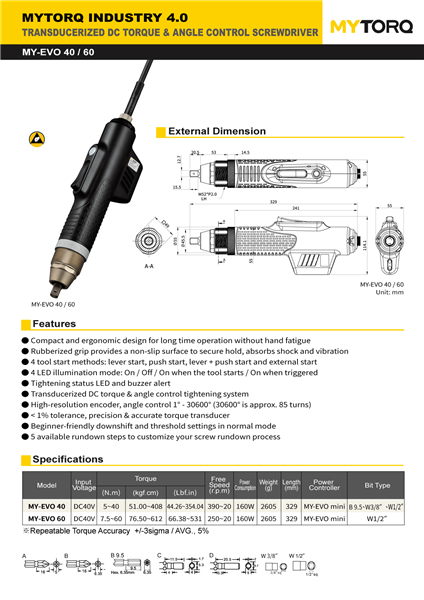 MY-EVO 40 / 60 Catalog